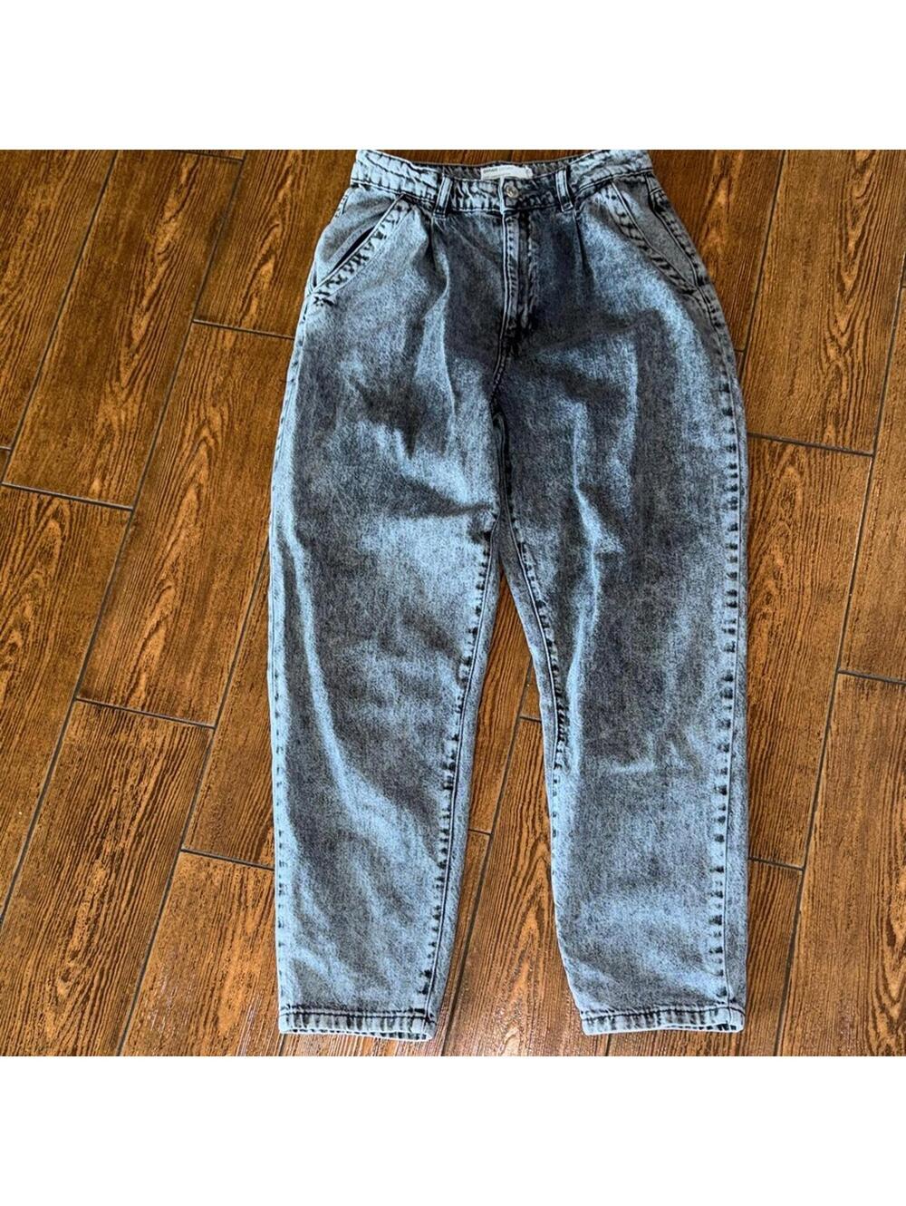 Garage Denim Pleated Black wash jeans size 5
